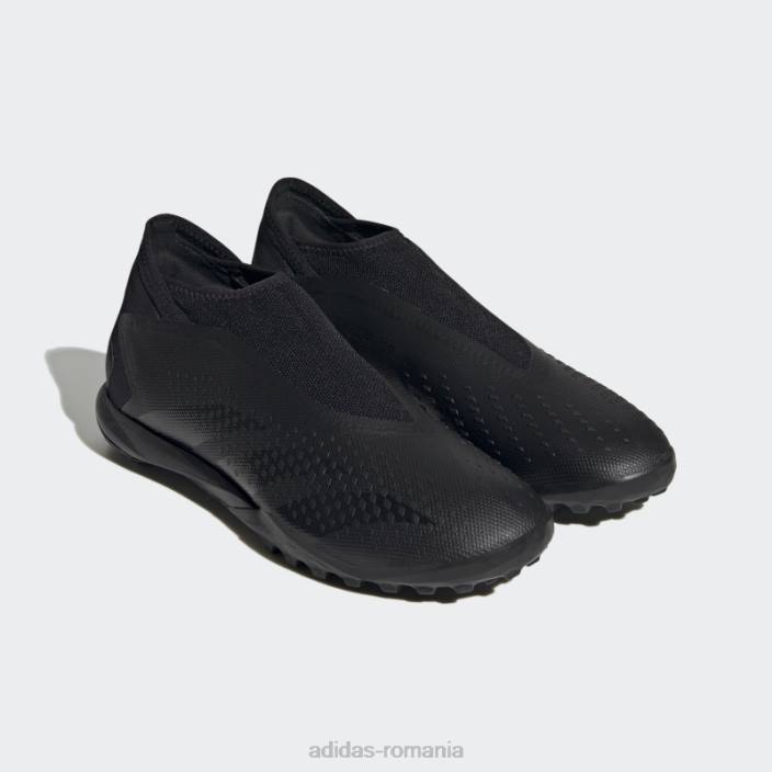 Adidas precizie prădător.3 cizme de gazon fără șireturi albe unisex alb negru 2JBN12233