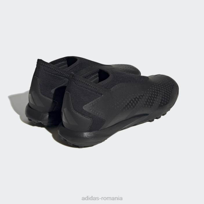 Adidas precizie prădător.3 cizme de gazon fără șireturi albe unisex alb negru 2JBN12233