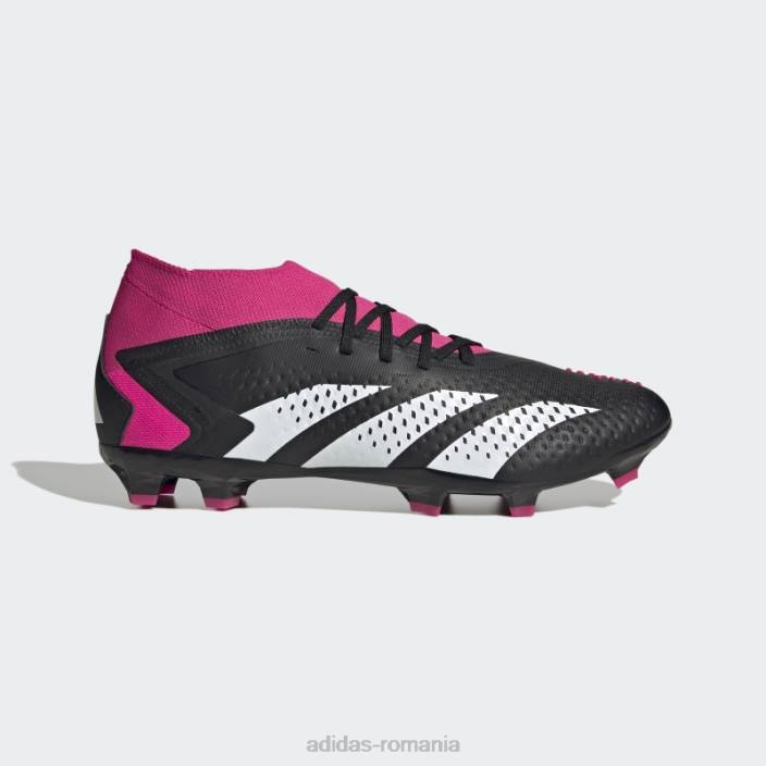 Adidas precizie roz prădător.2 cizme de teren ferm unisex negru/alb/roz 2JBN12324