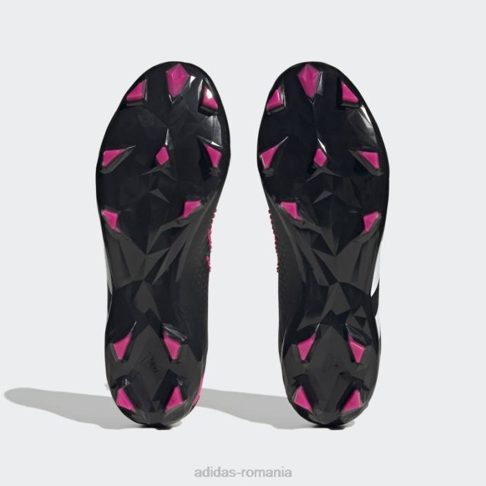 Adidas precizie roz prădător.2 cizme de teren ferm unisex negru/alb/roz 2JBN12324