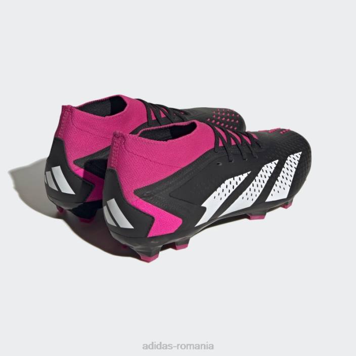 Adidas precizie roz prădător.2 cizme de teren ferm unisex negru/alb/roz 2JBN12324