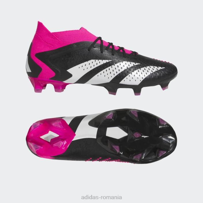 Adidas predator precizie.1 crape pentru teren ferm negru adidas unisex negru/alb/roz 2JBN4116