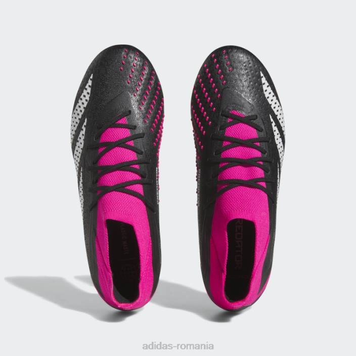 Adidas predator precizie.1 crape pentru teren ferm negru adidas unisex negru/alb/roz 2JBN4116