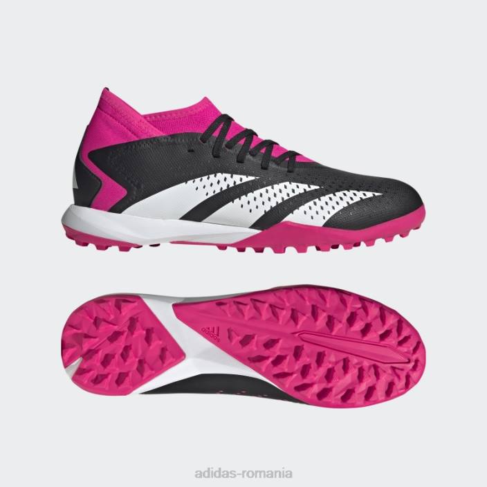Adidas predator roz precizie.3 cizme de gazon unisex negru/alb/roz 2JBN12306