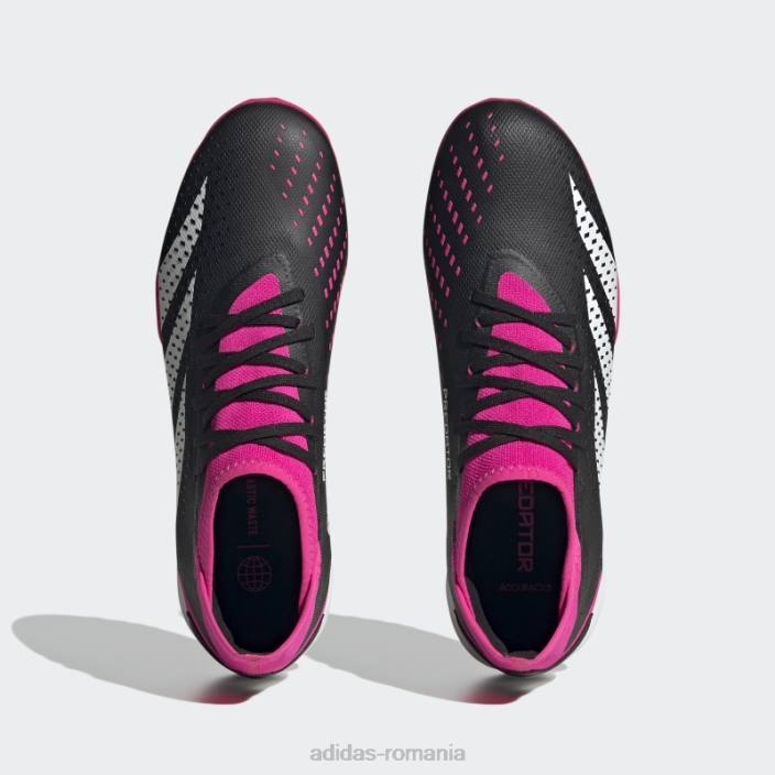 Adidas predator roz precizie.3 cizme de gazon unisex negru/alb/roz 2JBN12306