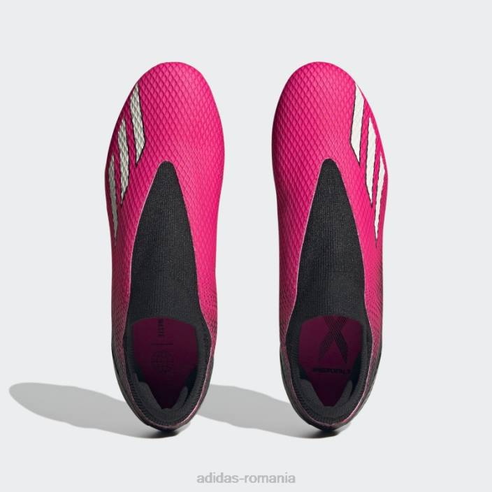 Adidas roz x speedportal.3 crampoane de teren ferm fără șireturi adidas unisex roz/zero metalic/negru 2JBN5925