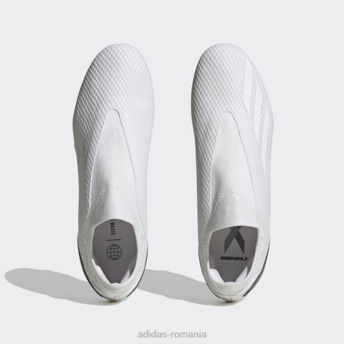 Adidas x speedportal.3 cizme de teren ferm fără șireturi albe unisex alb negru 2JBN12205