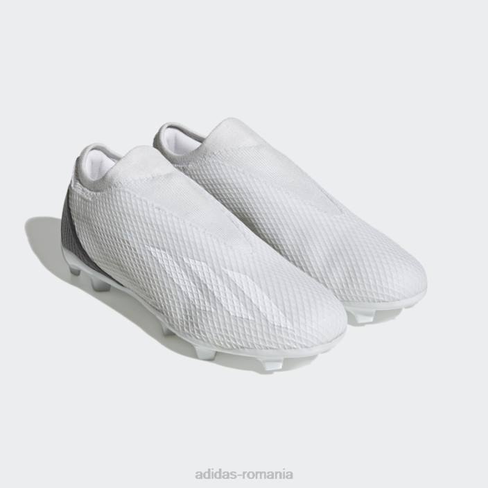 Adidas x speedportal.3 cizme de teren ferm fără șireturi albe unisex alb negru 2JBN12205