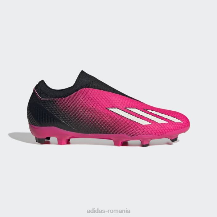 Adidas x speedportal.3 cizme de teren ferm fără șireturi roz unisex roz/zero metalic/negru 2JBN12217