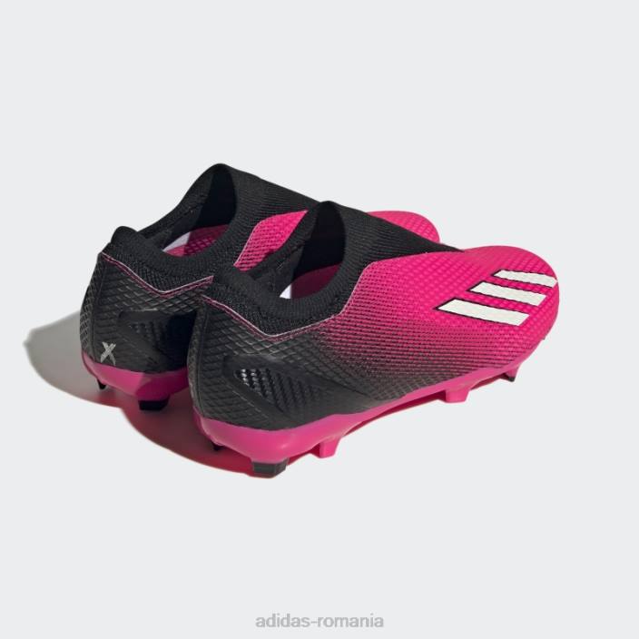 Adidas x speedportal.3 cizme de teren ferm fără șireturi roz unisex roz/zero metalic/negru 2JBN12217