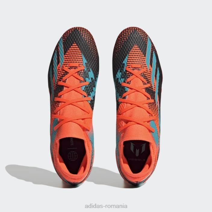 Adidas x speedportal messi.3 crape de teren ferm portocaliu unisex portocaliu/papură cu mentă/negru 2JBN4604