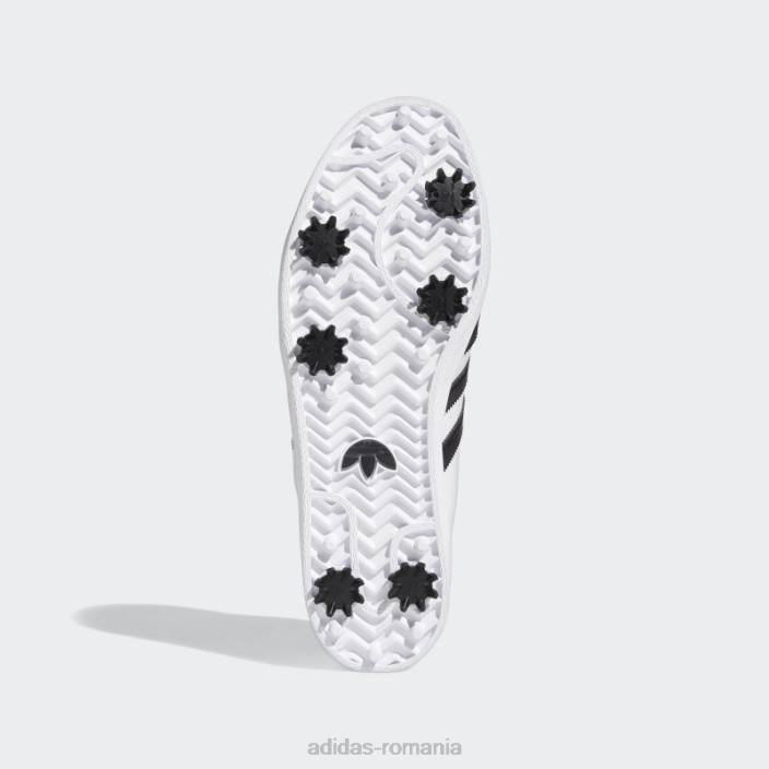 Adidas pantofi albi cu vârfuri de golf superstar unisex alb/negru/auriu metalic 2JBN12833