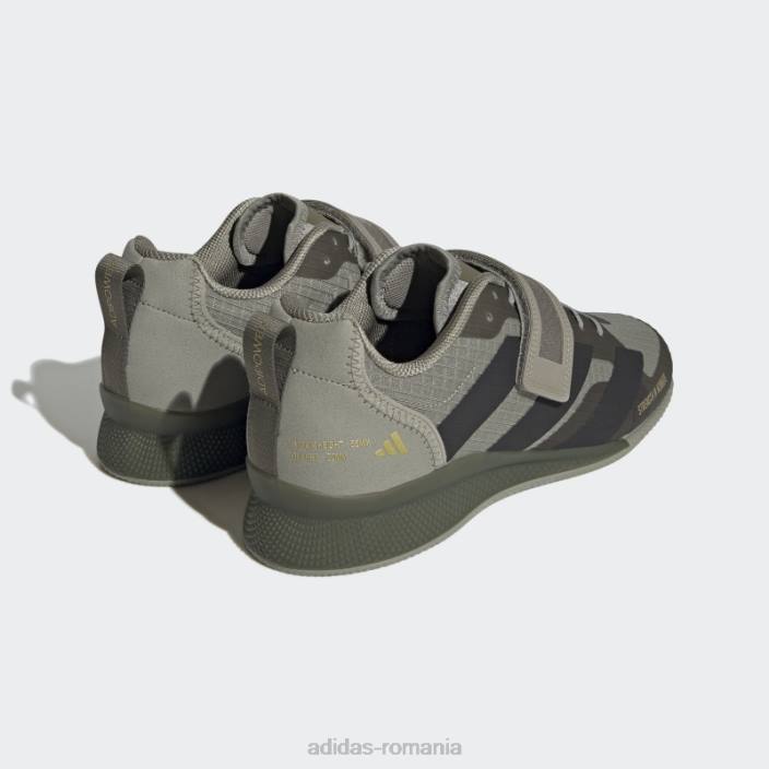 Adidas argintiu pebble adipower haltere 3 pantofi unisex pietriș argintiu/negru/măslin 2JBN12412