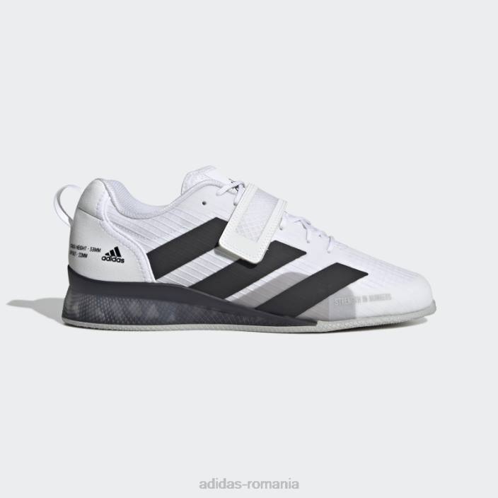 Adidas pantofi de haltere adipower 3 alb unisex alb/negru/gri 2JBN12254