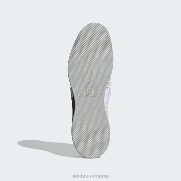 Adidas pantofi de haltere adipower 3 alb unisex alb/negru/gri 2JBN12254