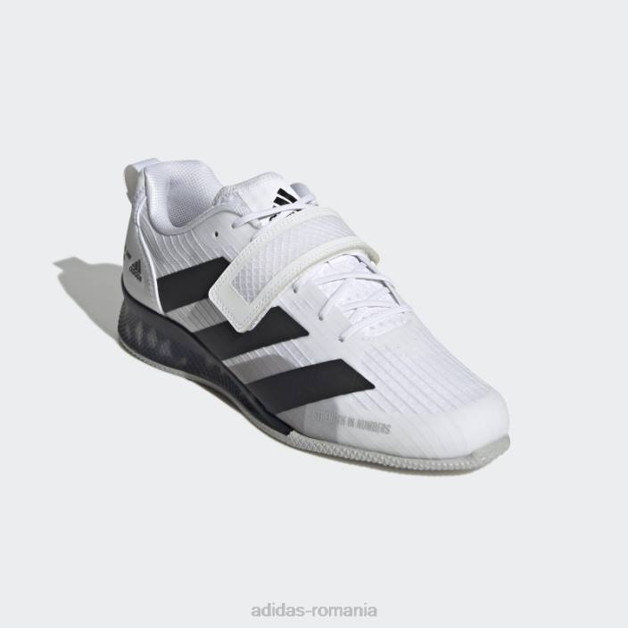 Adidas pantofi de haltere adipower 3 alb unisex alb/negru/gri 2JBN12254