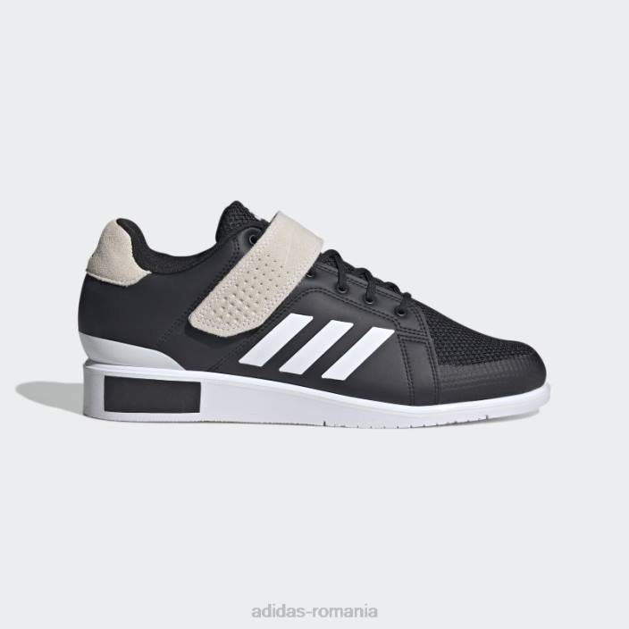 Adidas pantofi de haltere power perfect 3 tokyo negri unisex alb negru 2JBN12421
