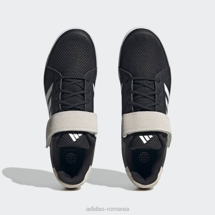 Adidas pantofi de haltere power perfect 3 tokyo negri unisex alb negru 2JBN12421