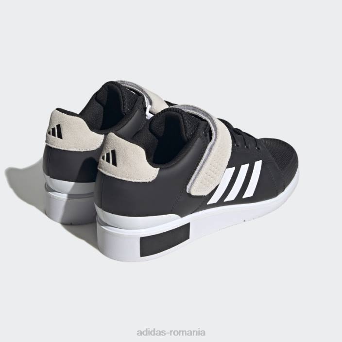 Adidas pantofi de haltere power perfect 3 tokyo negri unisex alb negru 2JBN12421