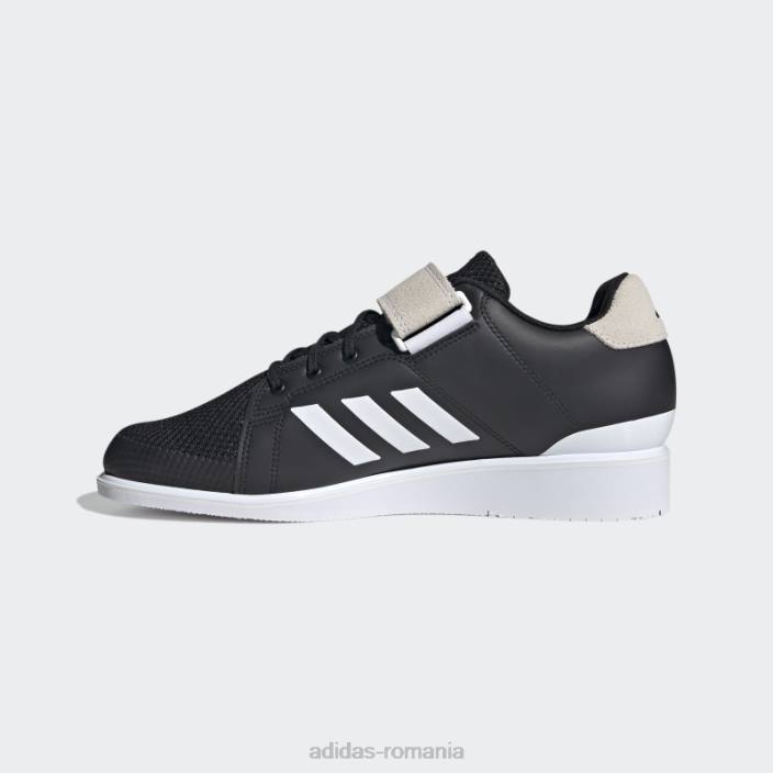 Adidas pantofi de haltere power perfect 3 tokyo negri unisex alb negru 2JBN12421