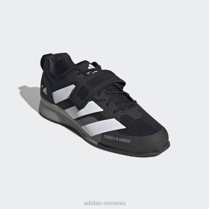 Adidas pantofi negri adipower haltere 3 unisex negru/alb/gri 2JBN76