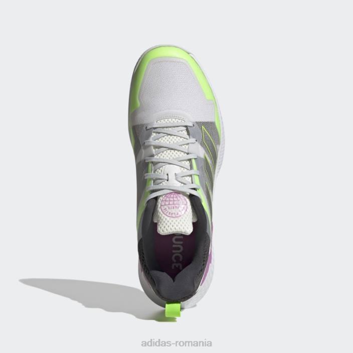 Adidas pantofi de tenis albi de viteză sfidătoare unisex alb/argintiu/carbon 2JBN13067