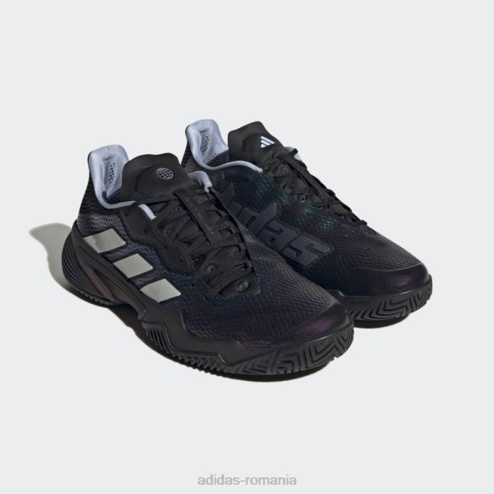 Adidas pantofi de tenis baricade negri unisex zori negru/alb/albastru 2JBN12643