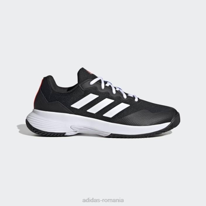 Adidas pantofi de tenis gamecourt 2.0 negri unisex negru/alb/rosu 2JBN12434