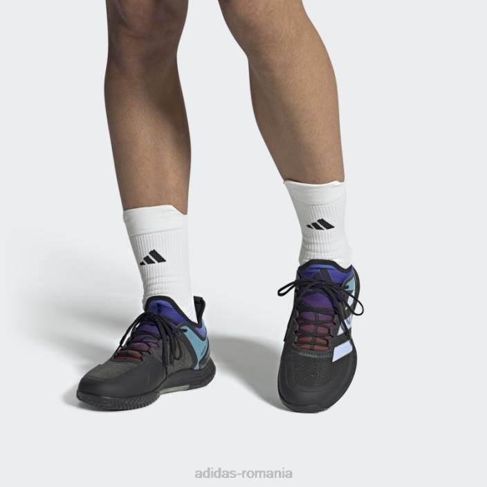 Adidas pantofi tenis gri adizero ubersonic 4 adidas unisex gri/albastru zori/negru 2JBN12471