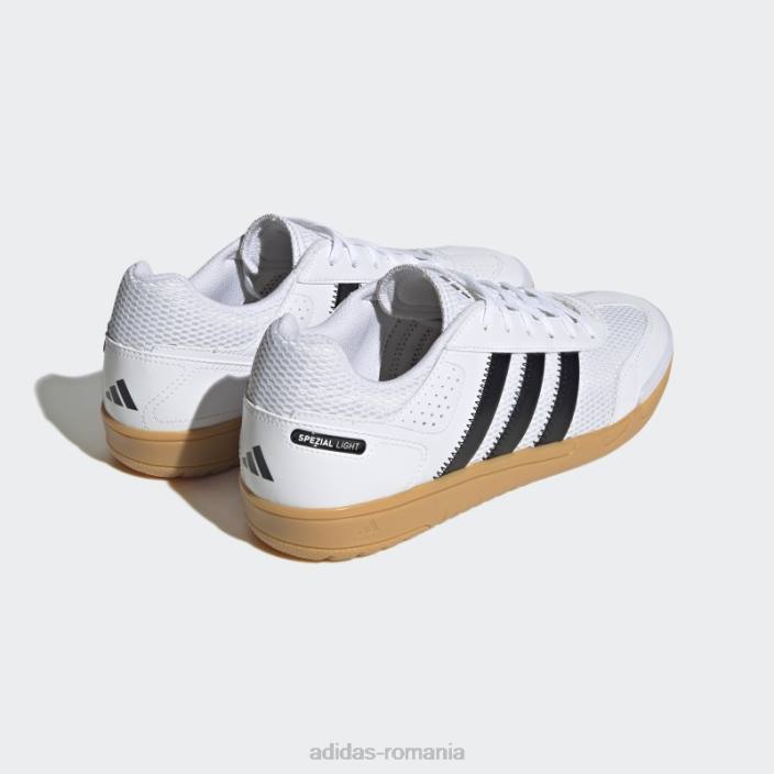 Adidas pantofi de handbal albi spezial light unisex alb negru 2JBN12430
