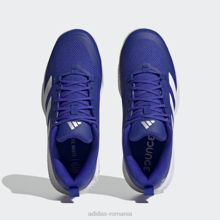 Adidas pantofi pentru echipa de teren albastru bounce 2.0 unisex albastru/alb/argintiu 2JBN12784